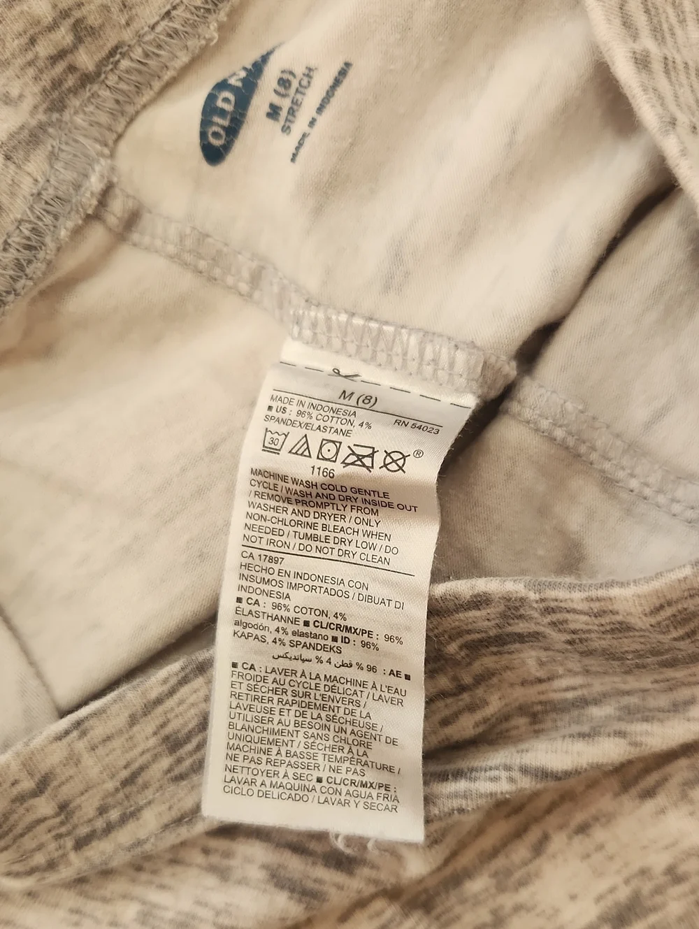 Old Navy Size 8 Girls White And Gray Striped Stretch Leggings